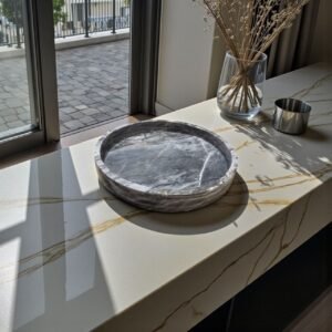 Charola Redonda Gris